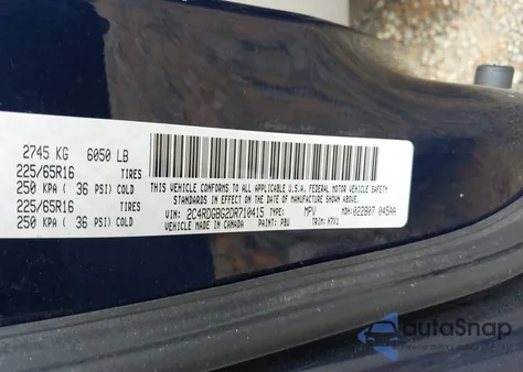 2013 Dodge Grand Caravan American Value Pkg from USA, damaged, VIN 2C4RDGBG2DR710415